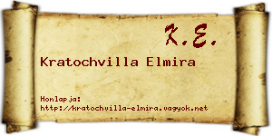 Kratochvilla Elmira névjegykártya